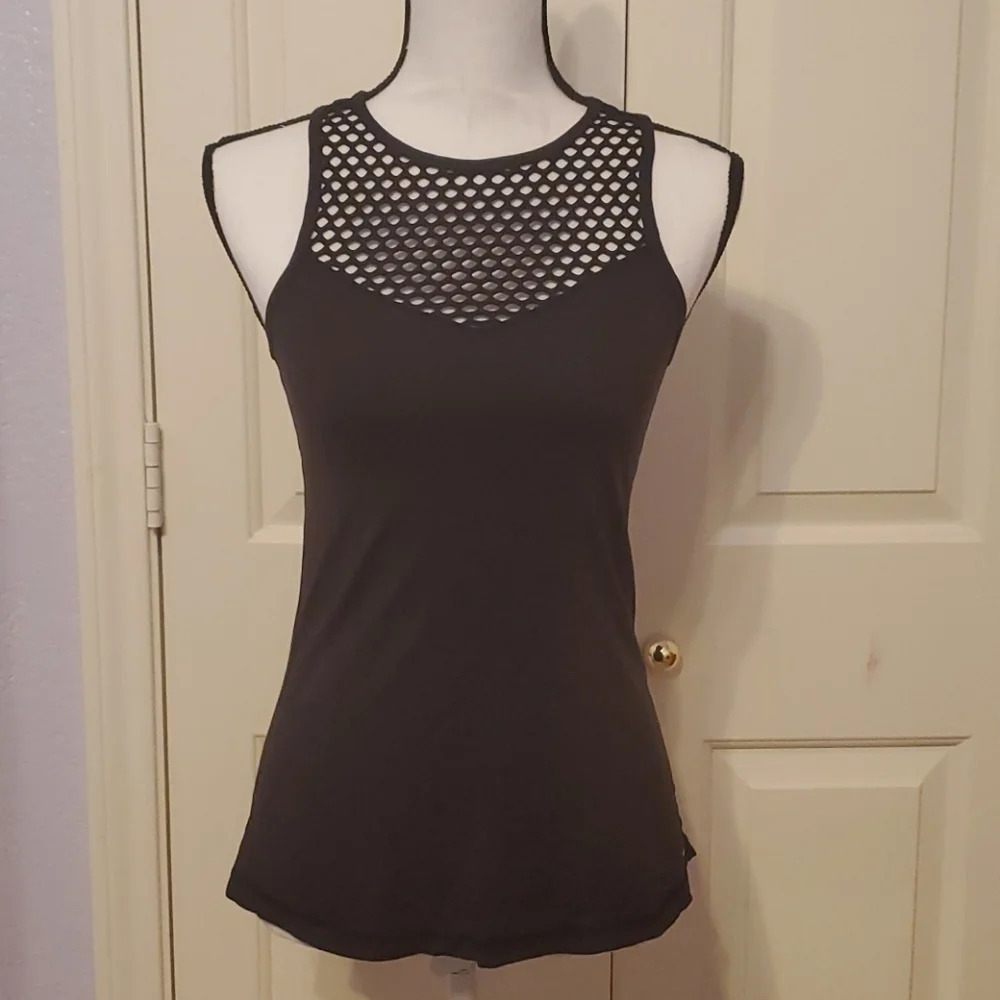 Glyder Women's Workout Fish Net Tank Top XS